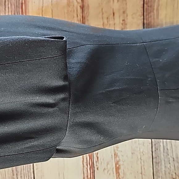 HILLARD & HANSON BLACK LINED PADDED LONG SLEEVE DRESS JACKET - Picture 7 of 10